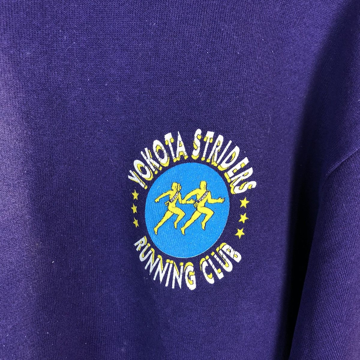 Vintage 99' Yokota Striders Running Club Purple Sweatshirt #A2059 Size US M / EU 48-50 / 2 - 15 Thumbnail