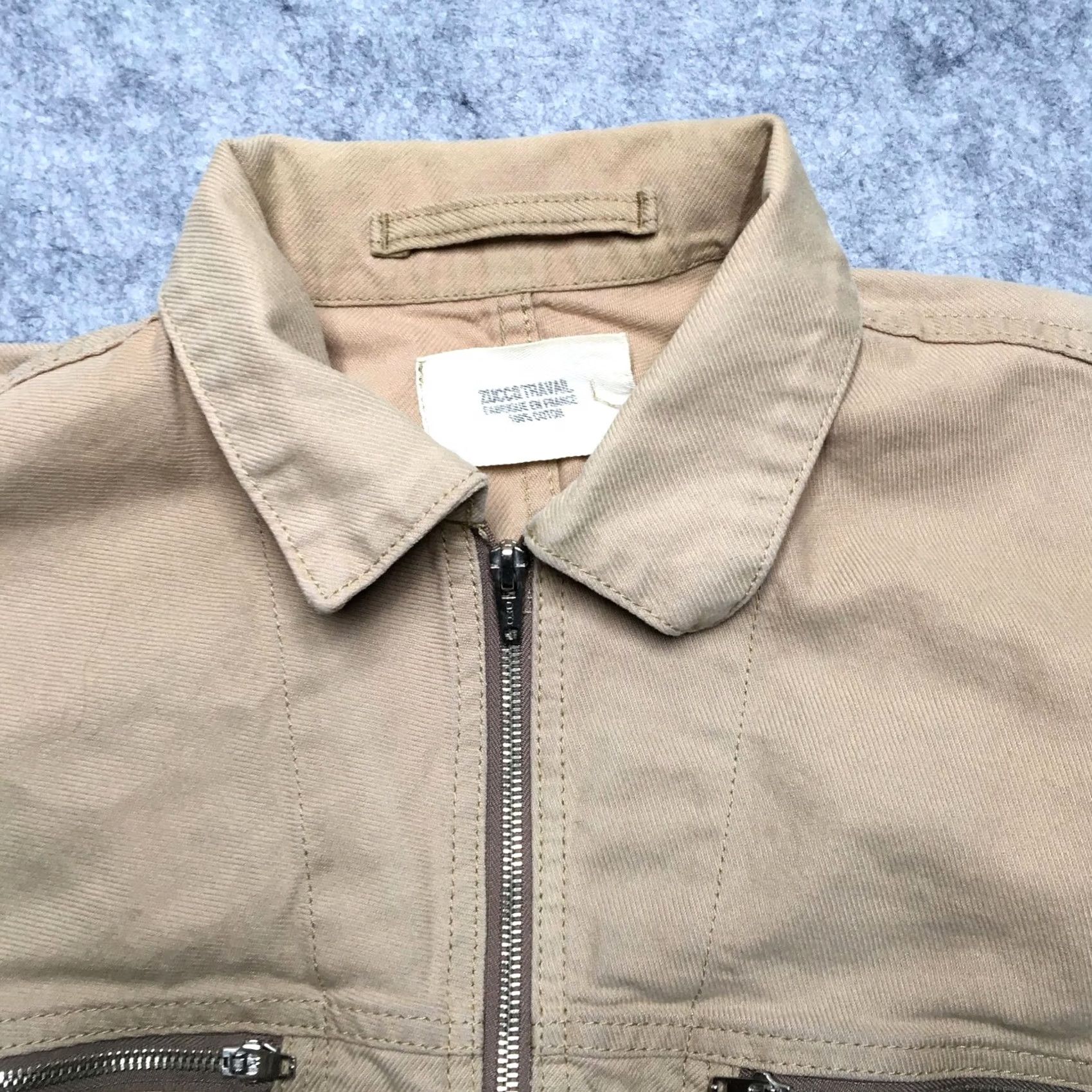 Zucca ZUCCA TRAVAIL Jacket Mens L Beige Twill Military Workwear Zip France Size US L / EU 52-54 / 3 - 5 Thumbnail