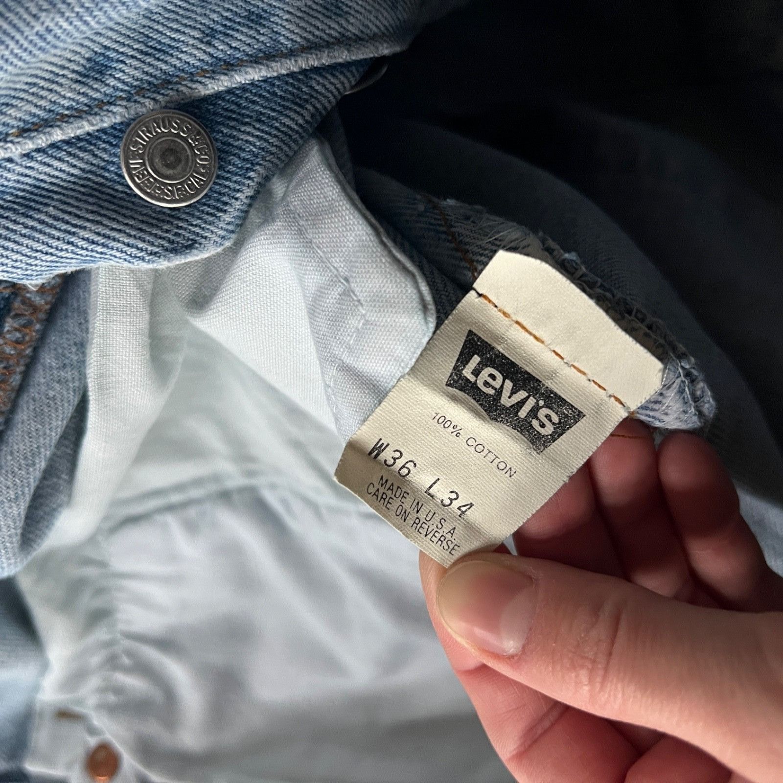 Levi's Levi’s 501 Vintage USA Made Denim Jeans 9805AC Size US 34 / EU 50 - 7 Thumbnail