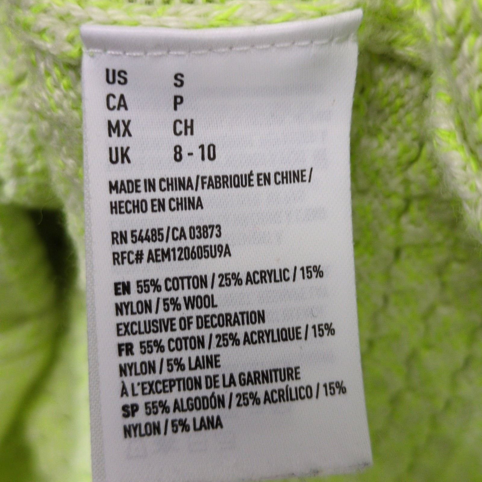 American Eagle Outfitters American Eagle Outfitters Womens S Lime Green Fitted Sweater Size S / US 4 / IT 40 - 5 Thumbnail