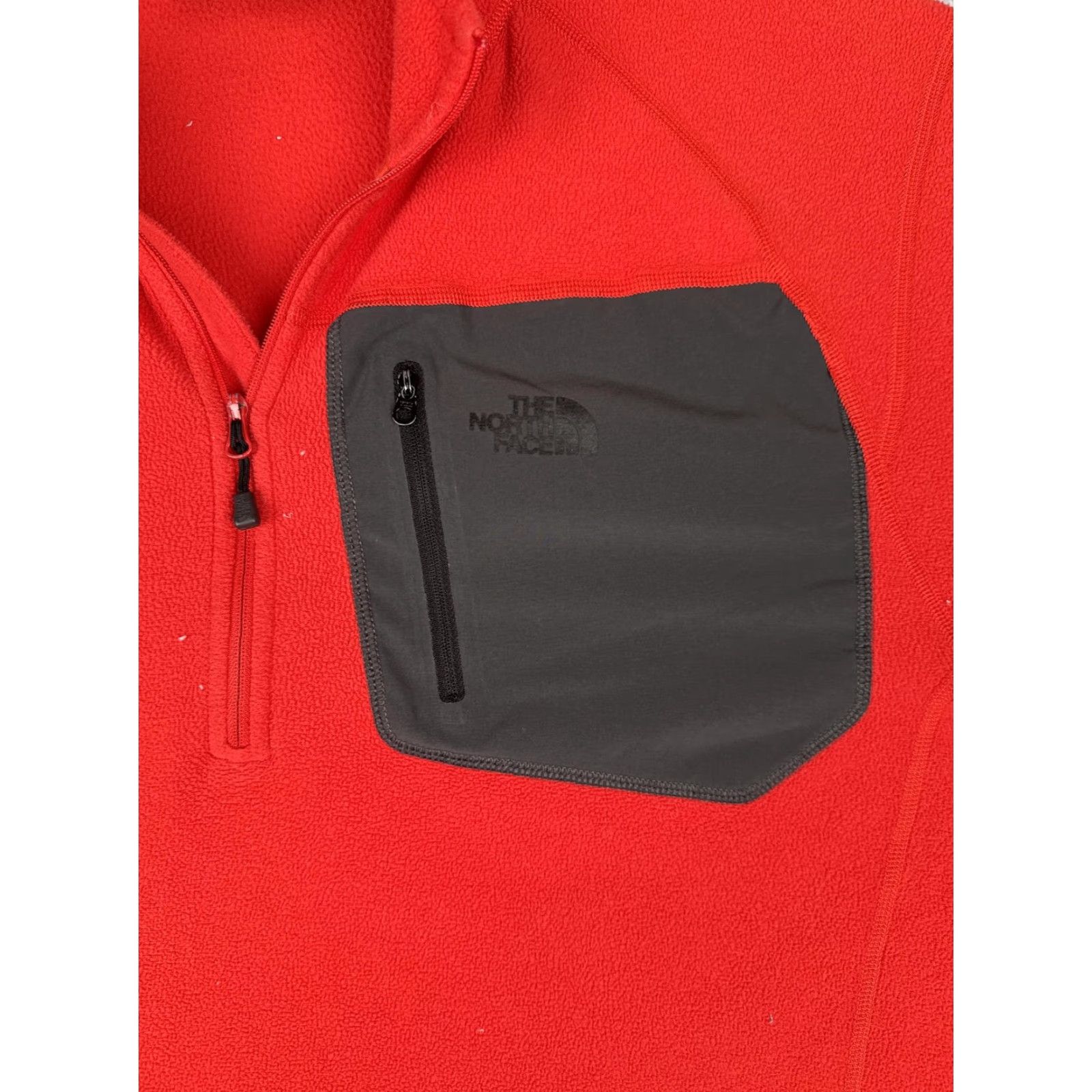 The North Face The North Face Sweater Men XL Red Fleece 1/4 Zip Chest Pocket Pullover Polyester Size US XL / EU 56 / 4 - 6 Thumbnail
