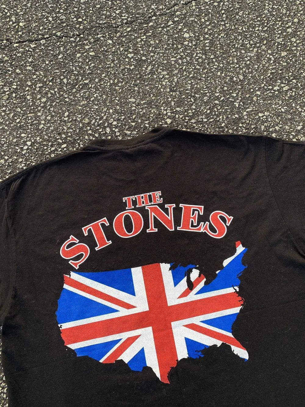 Band Tees × Vintage Vintage 00s The Rolling Stones Band Flag Logo Tshirt Tee Size US XL / EU 56 / 4 - 3 Thumbnail