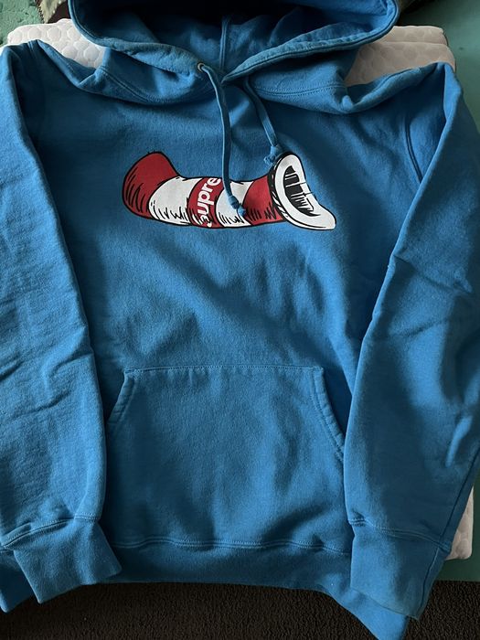 Supreme cat in clearance the hat hoodie blue