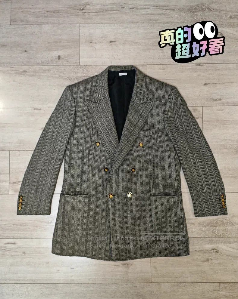 Brioni Brioni Alpaca herringbone winter coat Size US L / EU 52-54 / 3 - 1 Thumbnail