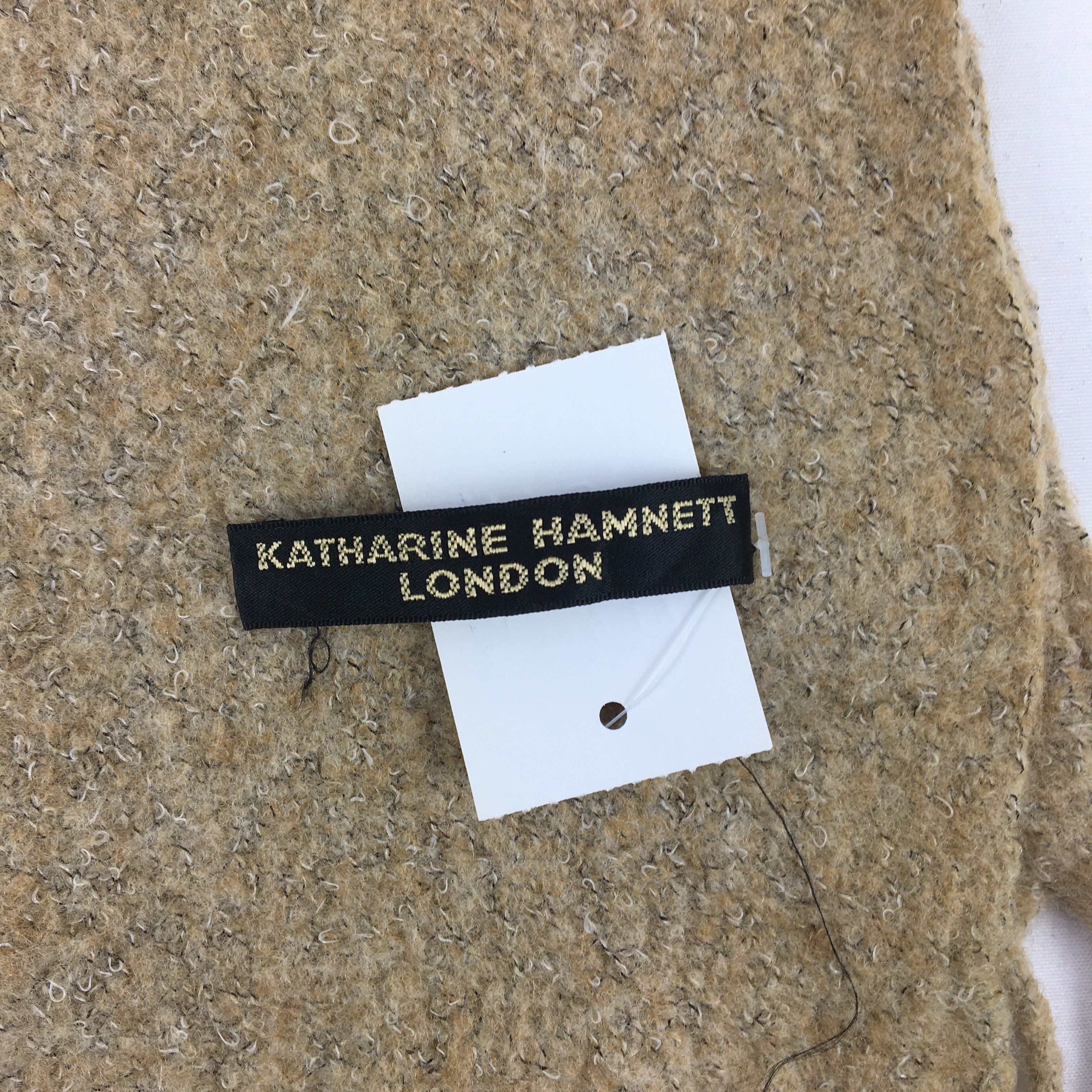 Katharine Hamnett London Vintage Katharine Hamnett Scarf Wool Winter Fringe Scarves Size ONE SIZE - 4 Thumbnail