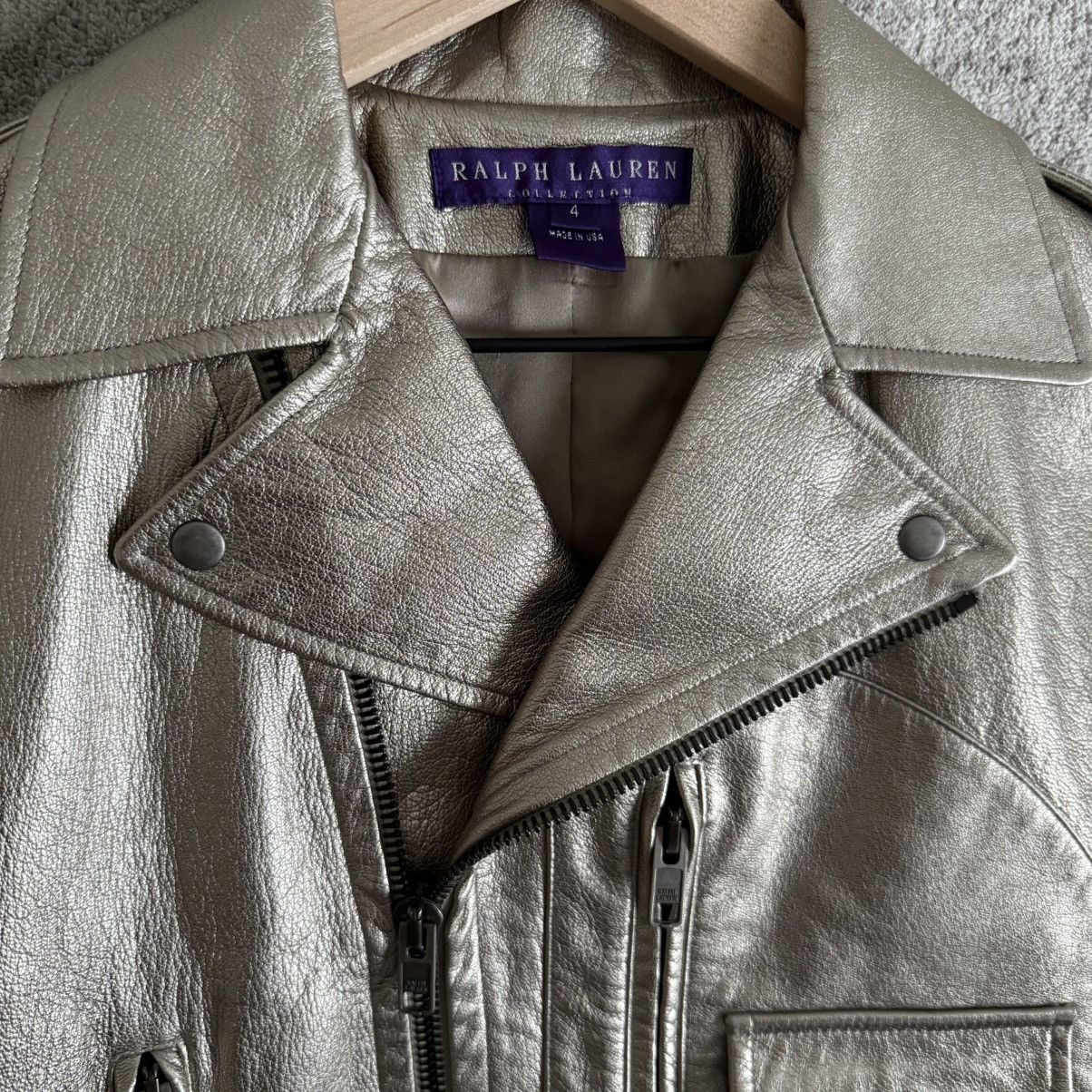 Ralph Lauren Purple Label Ralph Lauren Purple Label Goatskin Leather Biker Jacket Size US S / EU 44-46 / 1 - 3 Thumbnail