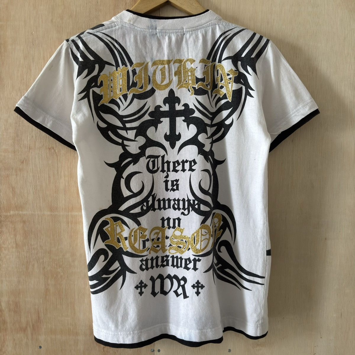Bullet Noise Y2K Emo Punk Gothic Tattoo Art Pattern Poem Style Tee Size US S / EU 44-46 / 1 - 6 Thumbnail
