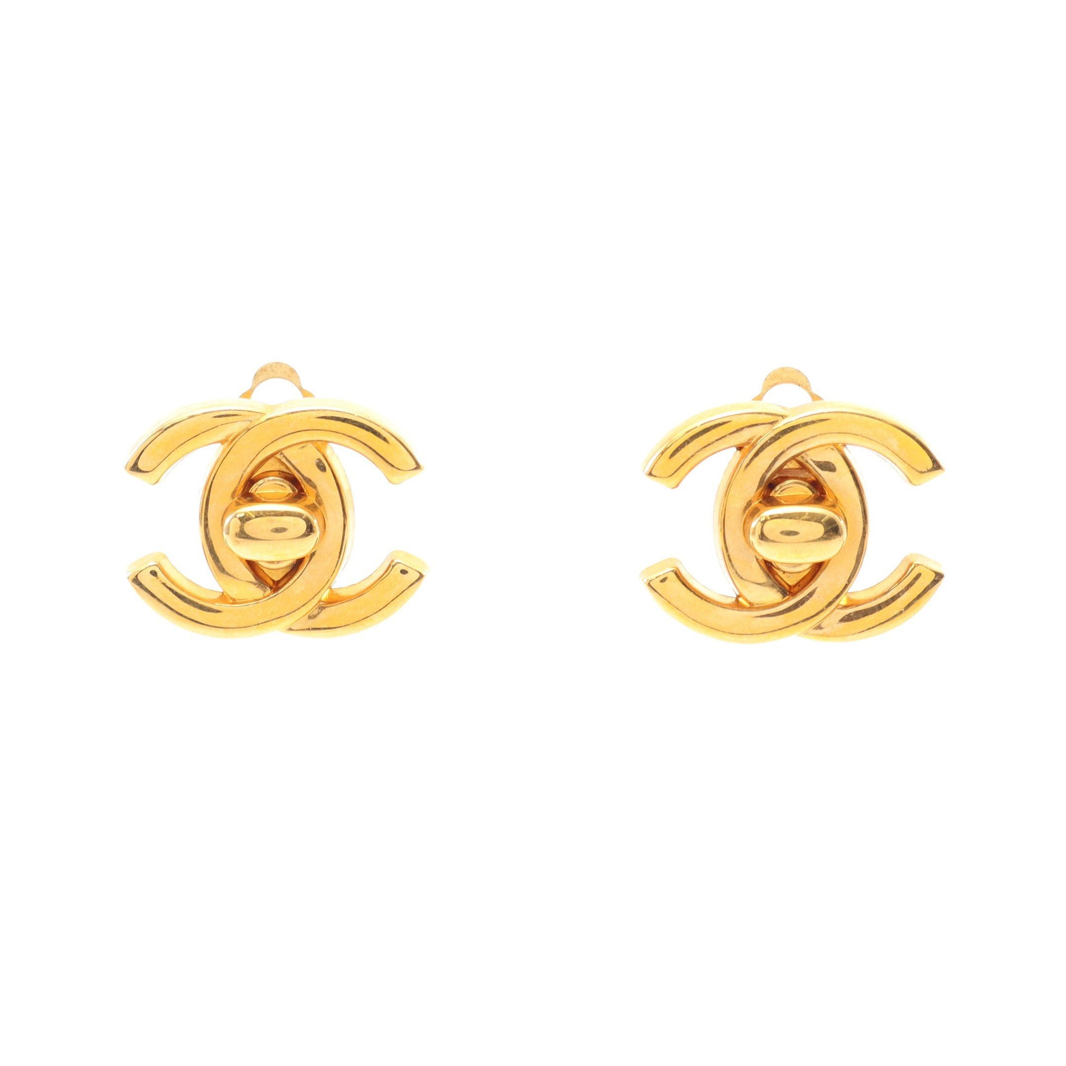 Chanel Chanel Coco Mark Earrings Gp Gold 97P Size ONE SIZE - 1 Thumbnail