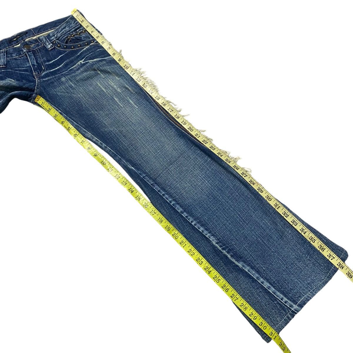 Tornado Mart Vintage Tornado Mart Spiral Cut Denim Flare Jeans Size 28" / US 6 / IT 42 - 18 Thumbnail