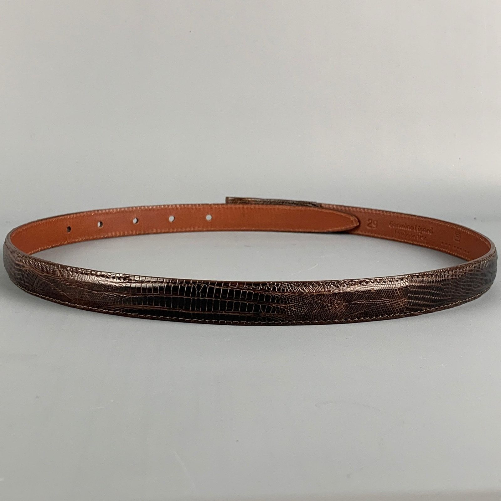 Other PAT AREIAS Size 29 Brown Lizard Belt Strap Size ONE SIZE - 3 Thumbnail