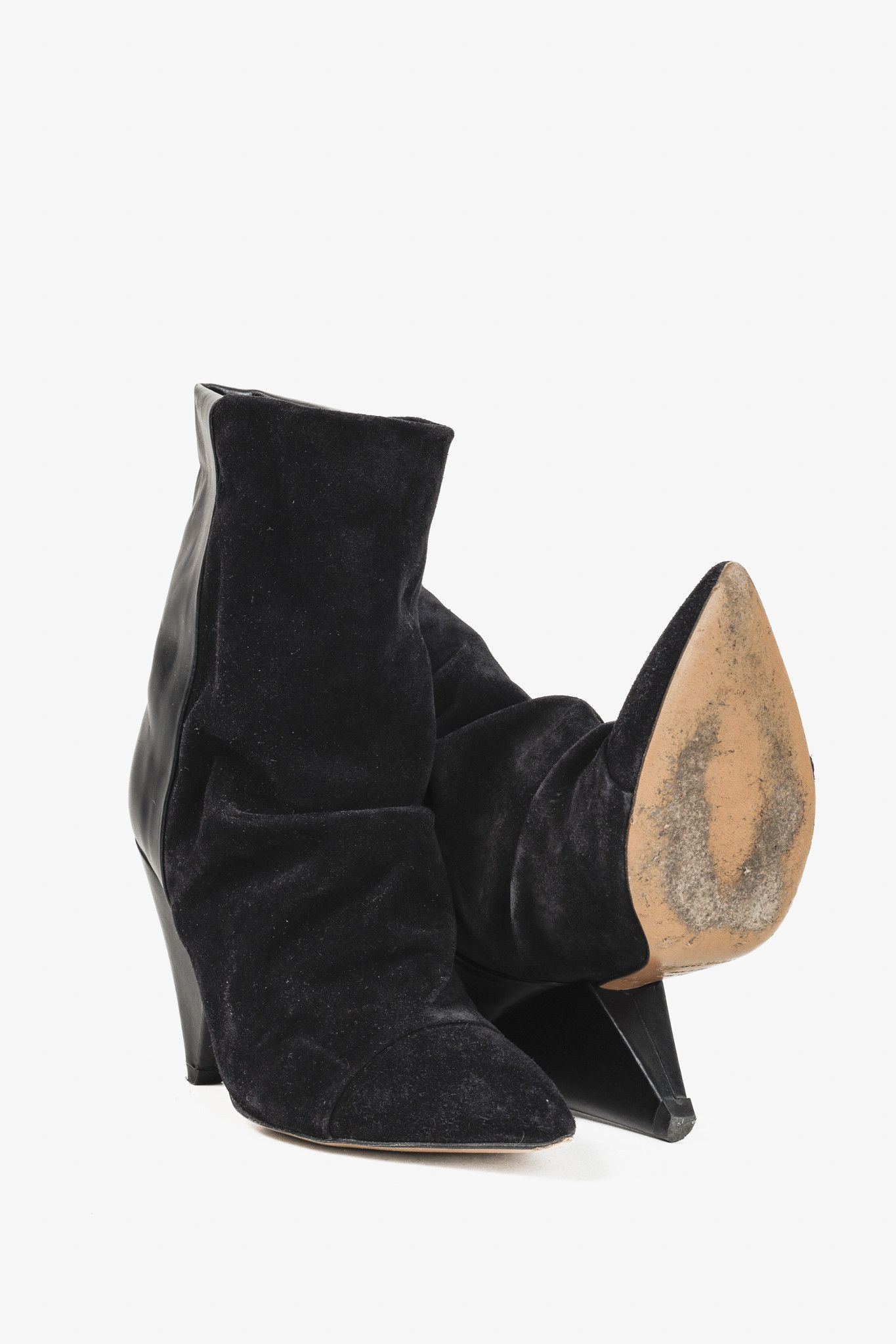 Isabel Marant Isabel Marant Luliana Leather/Suede Sculpture Heel Boots Size US 6 / IT 36 - 4 Thumbnail