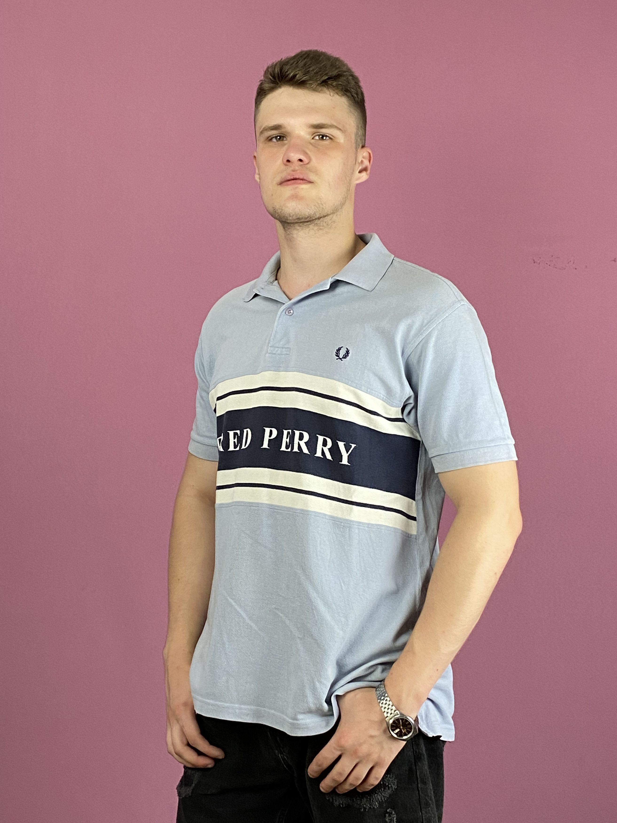 Fred Perry × Vintage Fred Perry Big Logo Vintage Men's Polo Shirt - Size L Size US L / EU 52-54 / 3 - 2 Thumbnail