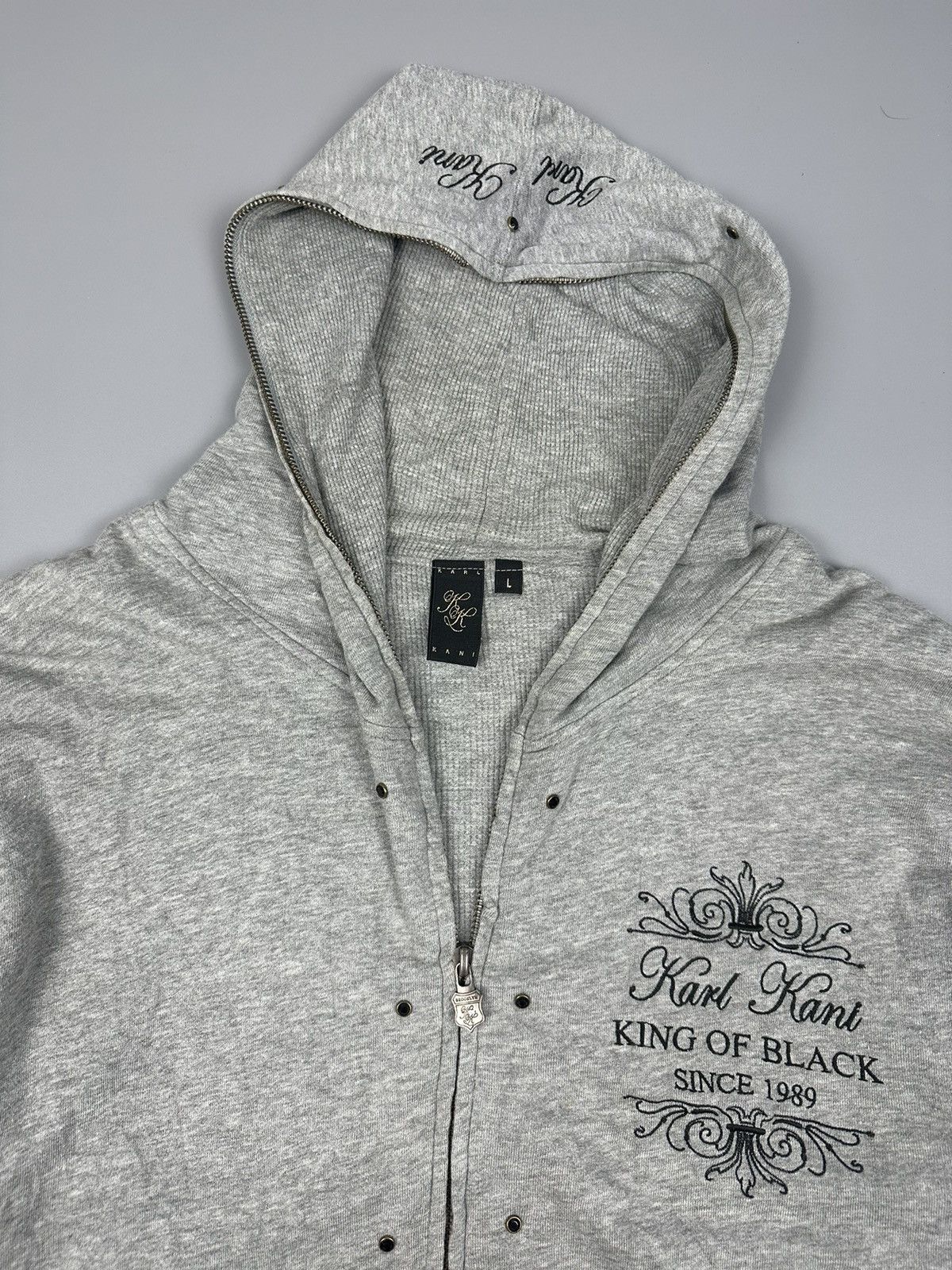 Karl Kani Karl Kani King Of Black Diamond Full Zipper Hoodie Size US L / EU 52-54 / 3 - 6 Thumbnail