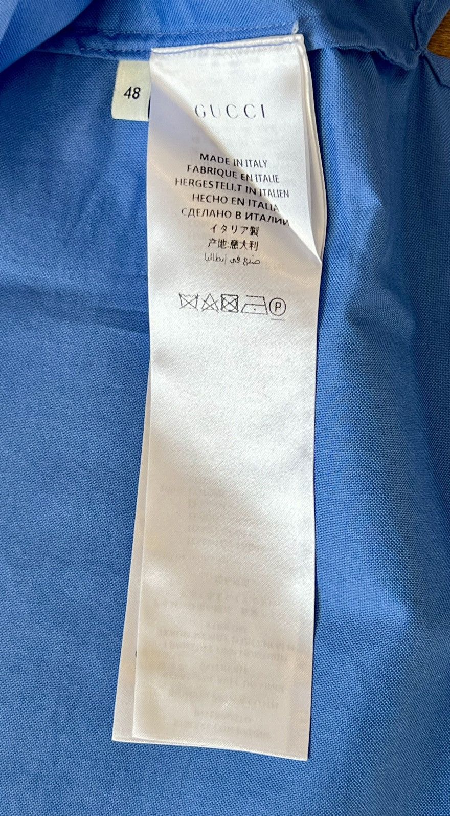 Gucci NeW FINAL OFFER Gucci Blue/Red Logo Camp Bowling Shirt 48 Size US M / EU 48-50 / 2 - 11 Thumbnail