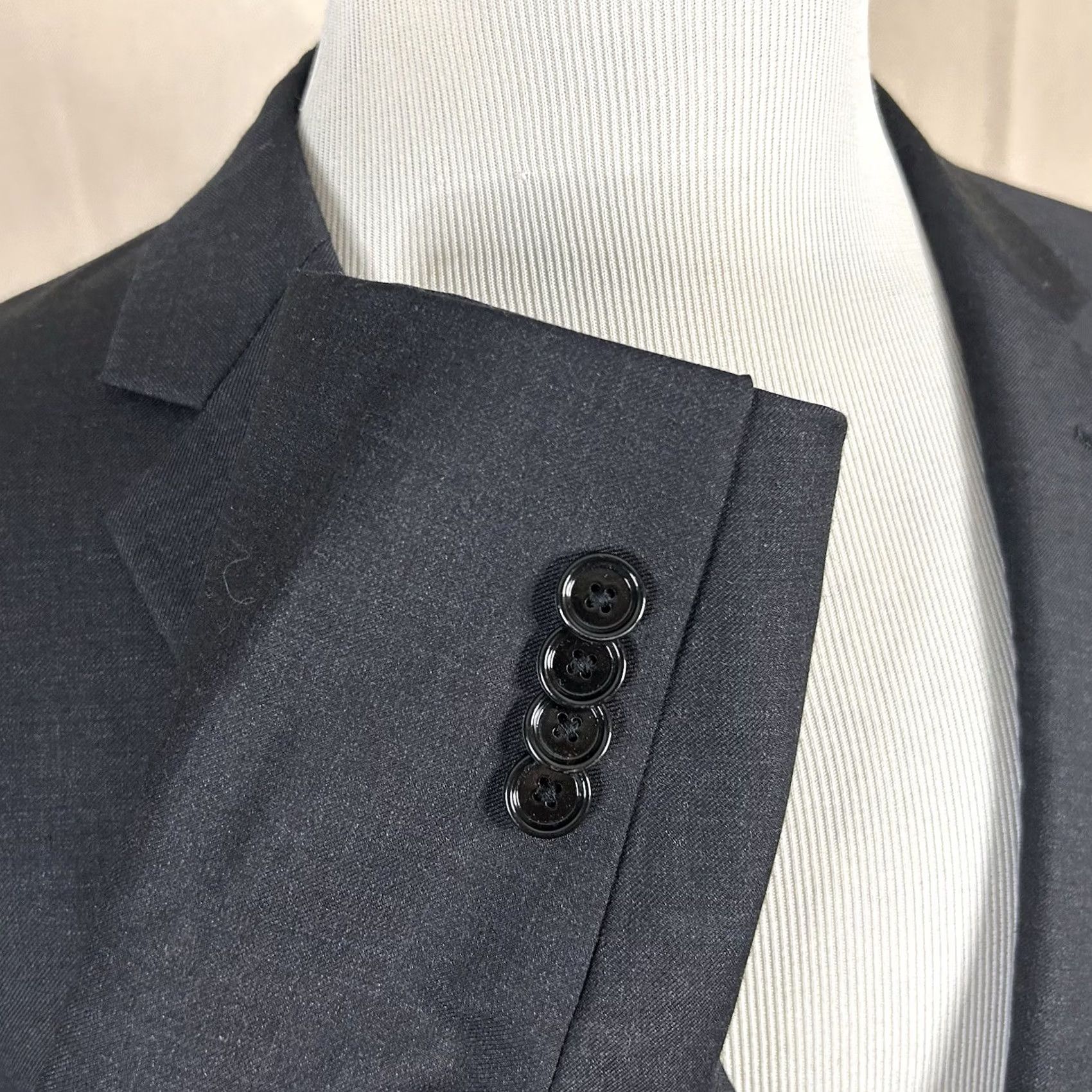 Doublet Indochino Sport Coat 48R Wool Dark Gray Two-Button Double-Vented Men Jacket Coat Regular Fit Chelsea-Notch Lapel 2 Piece Two Button Front Vintage: No Size US XS / EU 42 / 0 - 5 Thumbnail