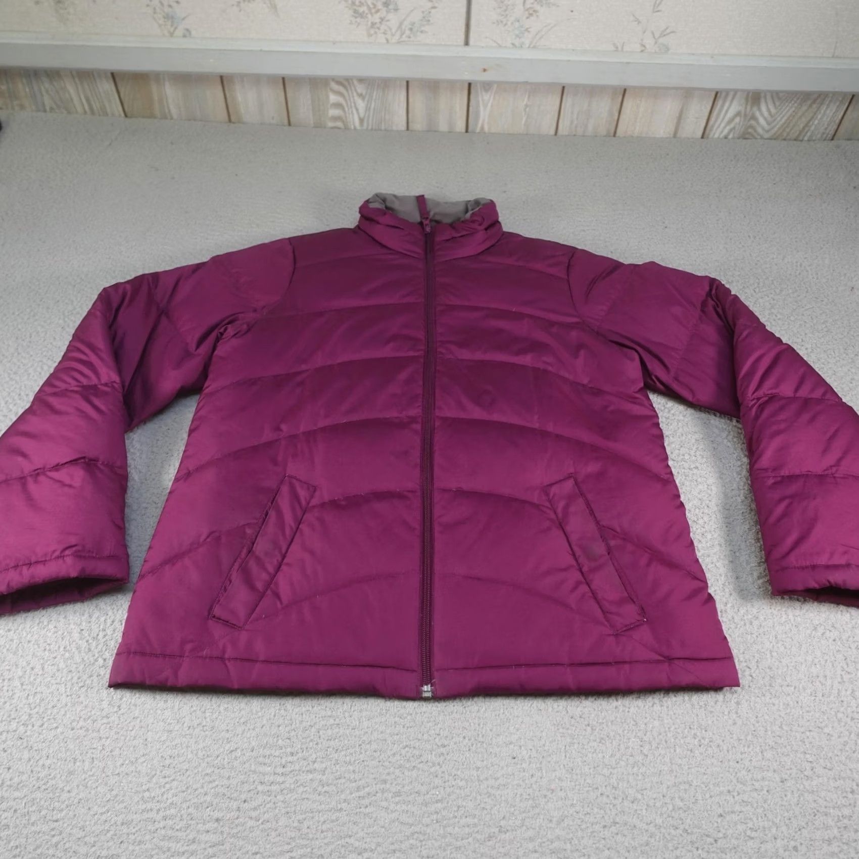 Lands' End Lands' End Puffer Jacket Womens Medium Purple Insulated Down Quilted Winter Zip Front Casual Coat Haters? Size M / US 6-8 / IT 42-44 - 2 Thumbnail