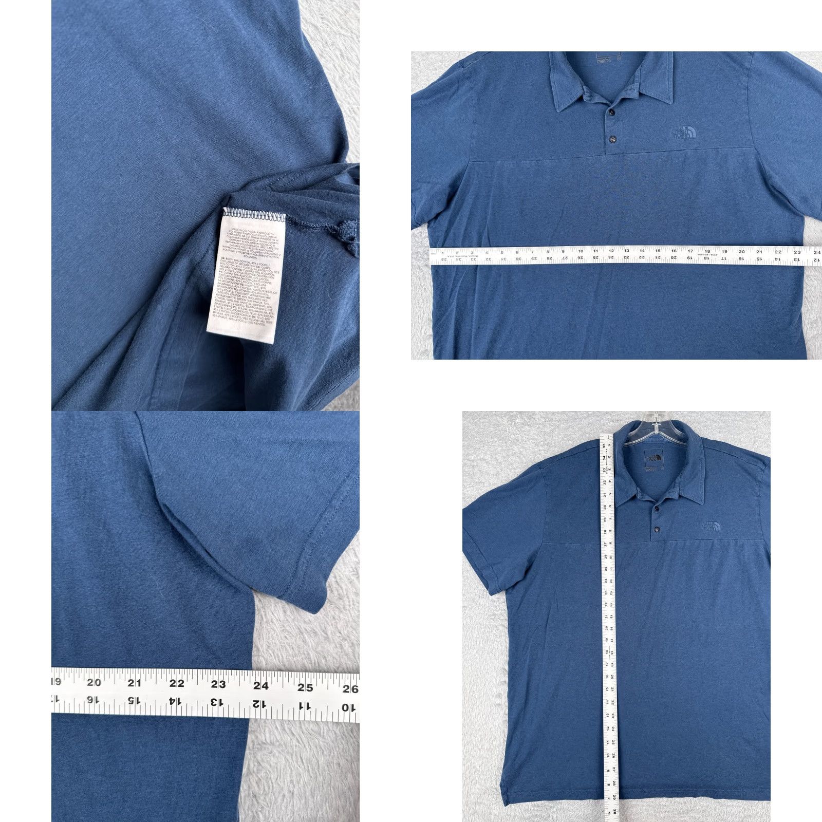 The North Face The North Face Polo Shirt Men XL Blue Cotton Blend Short Sleeve Golf Polo - Regular Fit, Button-Front, Embroidered Logo, Outdoor Performance, Men Size US XL / EU 56 / 4 - 8 Thumbnail