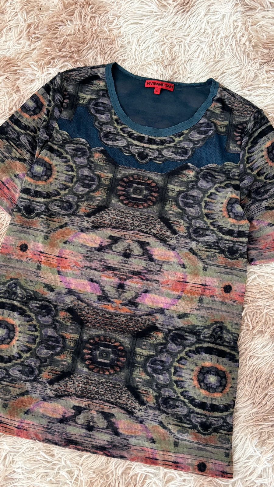 Vintage × Vivienne Tam Vivienne tam Archival All over print mesh top Size S / US 4 / IT 40 - 2 Thumbnail