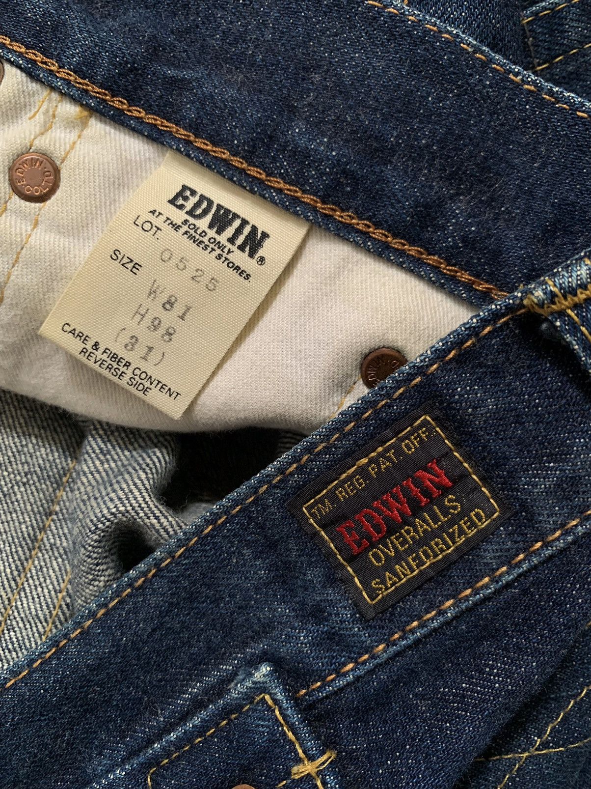 Edwin Edwin selvedge overalls sanforized jeans Size US 31 - 7 Thumbnail