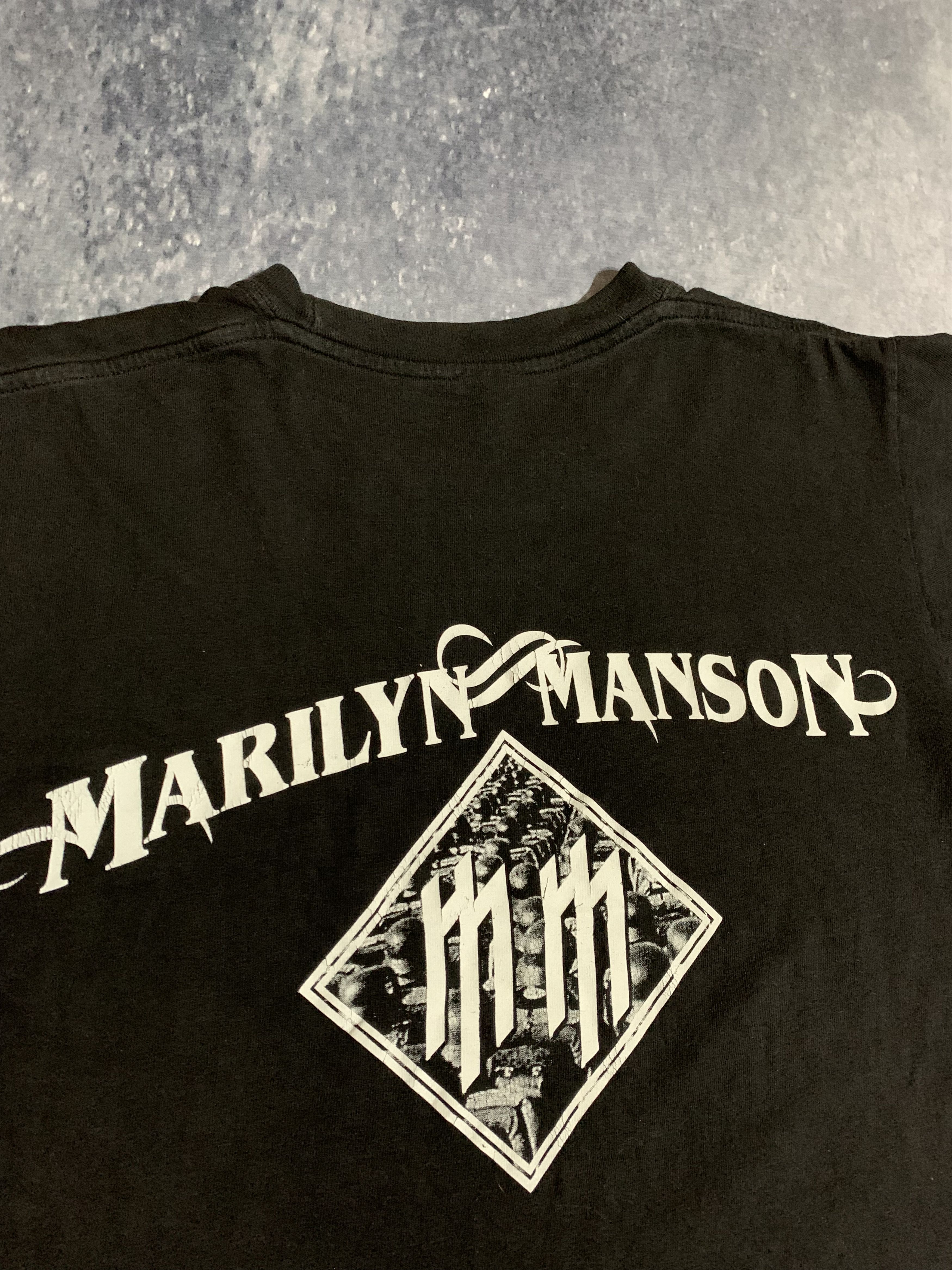 Band Tees × Vintage Vintage Marilyn Manson T Shirt Tee Unsafe Tour Crazy 90s Size US S / EU 44-46 / 1 - 14 Thumbnail