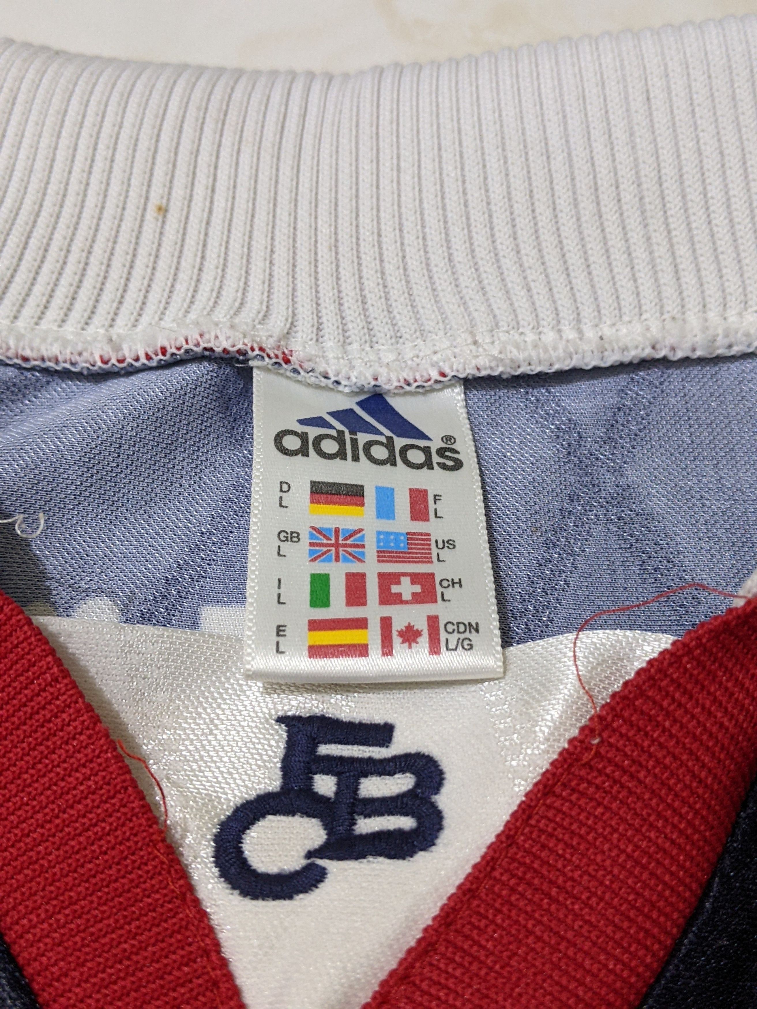 Adidas Bayer Munchen 1997 away janker Jersey football shirt Size US L / EU 52-54 / 3 - 6 Thumbnail