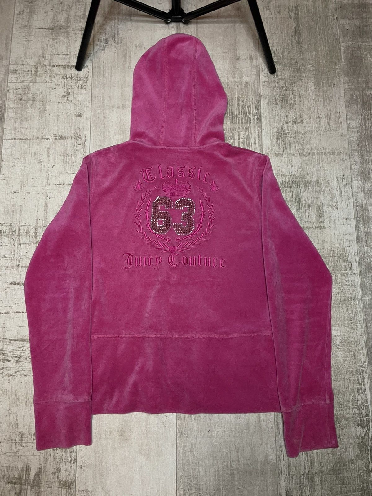 Juicy Couture Vintage Y2K Juice Couture 00’s Pink Zip Hoodie RARE Size L / US 10 / IT 46 - 1 Thumbnail