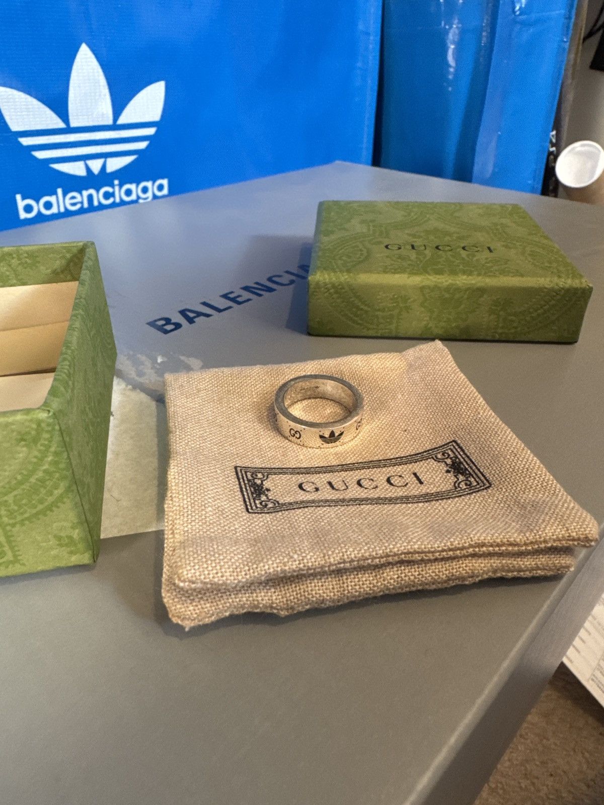 Adidas × Gucci Gucci Adidas ring silver size M/N Size ONE SIZE - 2 Thumbnail