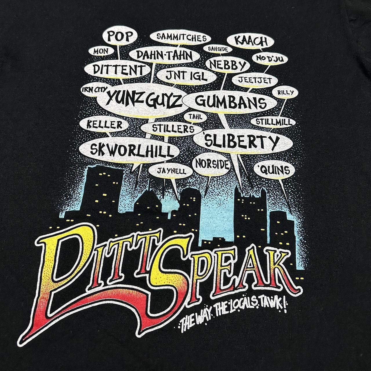 Fruit Of The Loom Vintage Funny Pittsburgh Pitt Speak Tee Single Stitch Yinzer Size US L / EU 52-54 / 3 - 2 Thumbnail