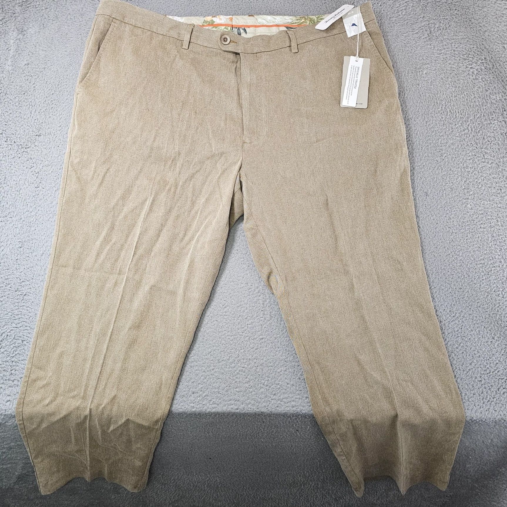 Tommy Bahama Tommy Bahama Pants Mens 44x30 Brown Havana Herringbone Silk Blend Dress Chinos Size US 44 / EU 60 - 2 Thumbnail