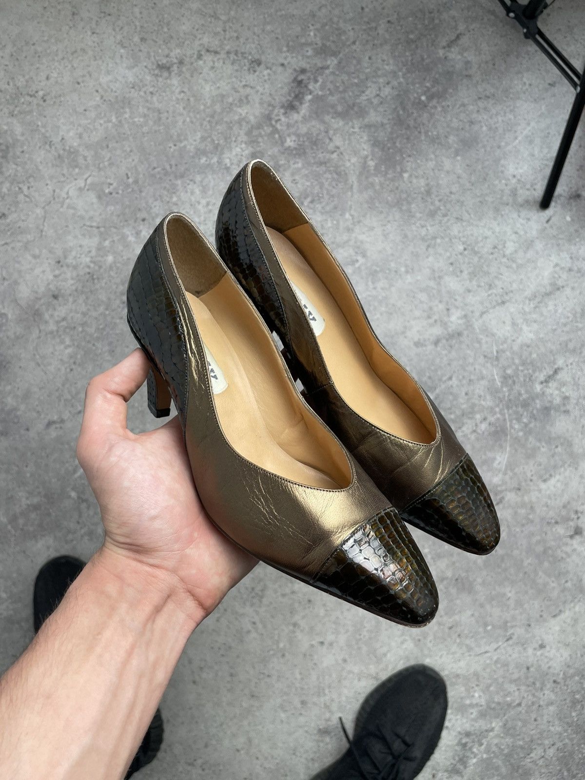 Bally Vintage bally leather slingback shoes Size US 5 / IT 35 - 1 Thumbnail