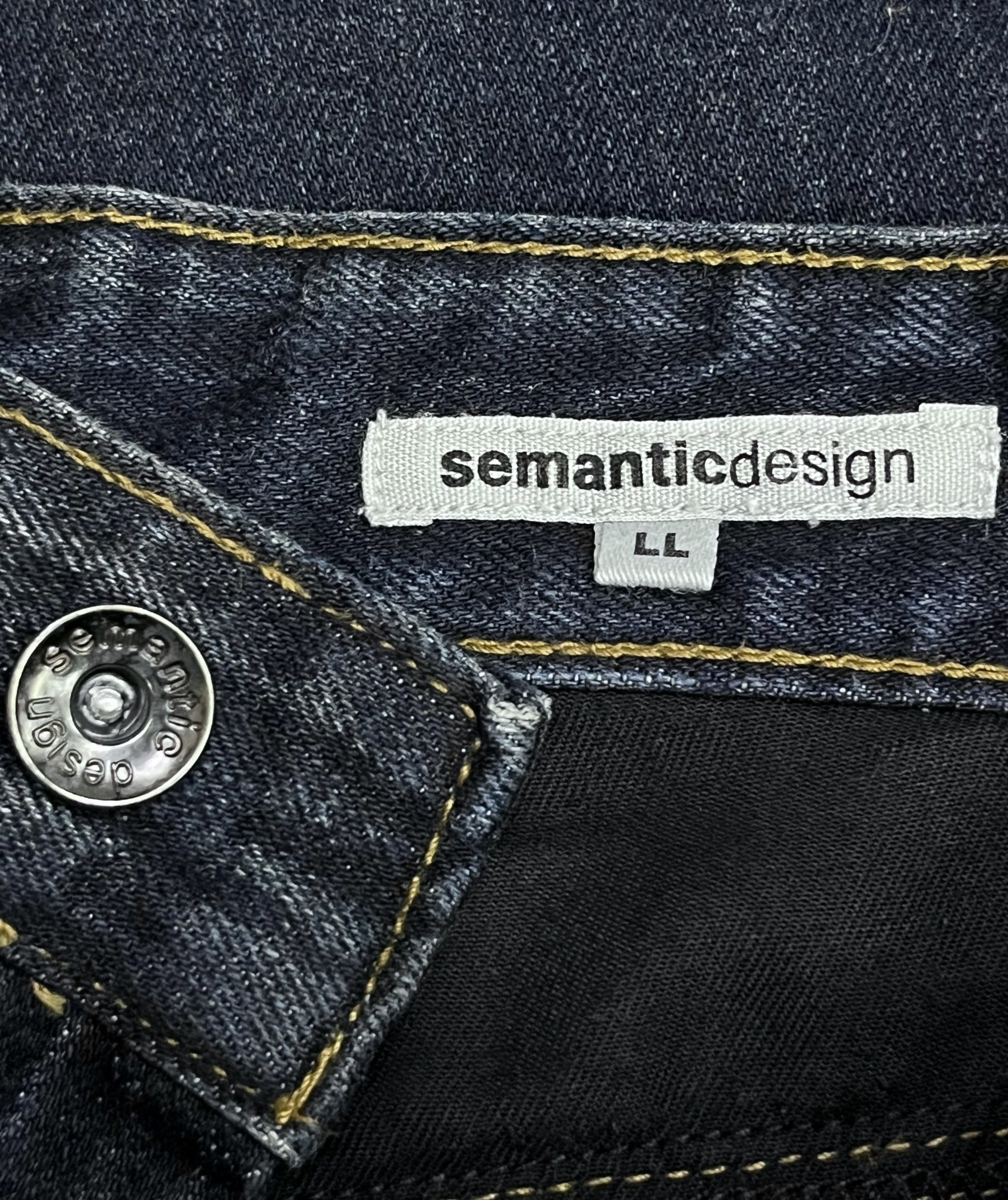 semanticdesign 🔥Ultra Rare Semantic Design Multi-Zipper Grunge Denim Size US 31 - 19 Thumbnail