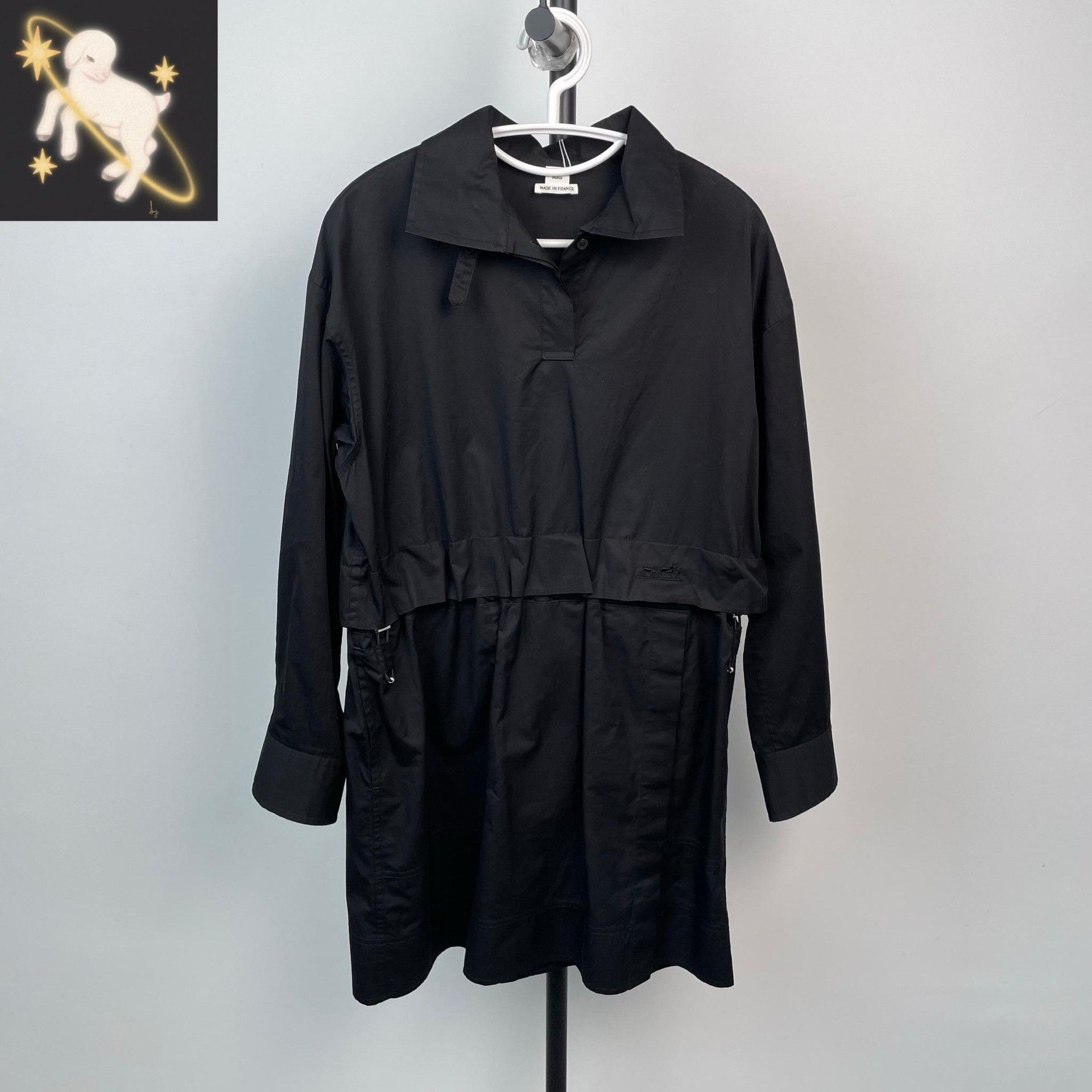Hermes Hermes Embroidered Black Dress 36 Women Size S / US 4 / IT 40 - 1 Thumbnail