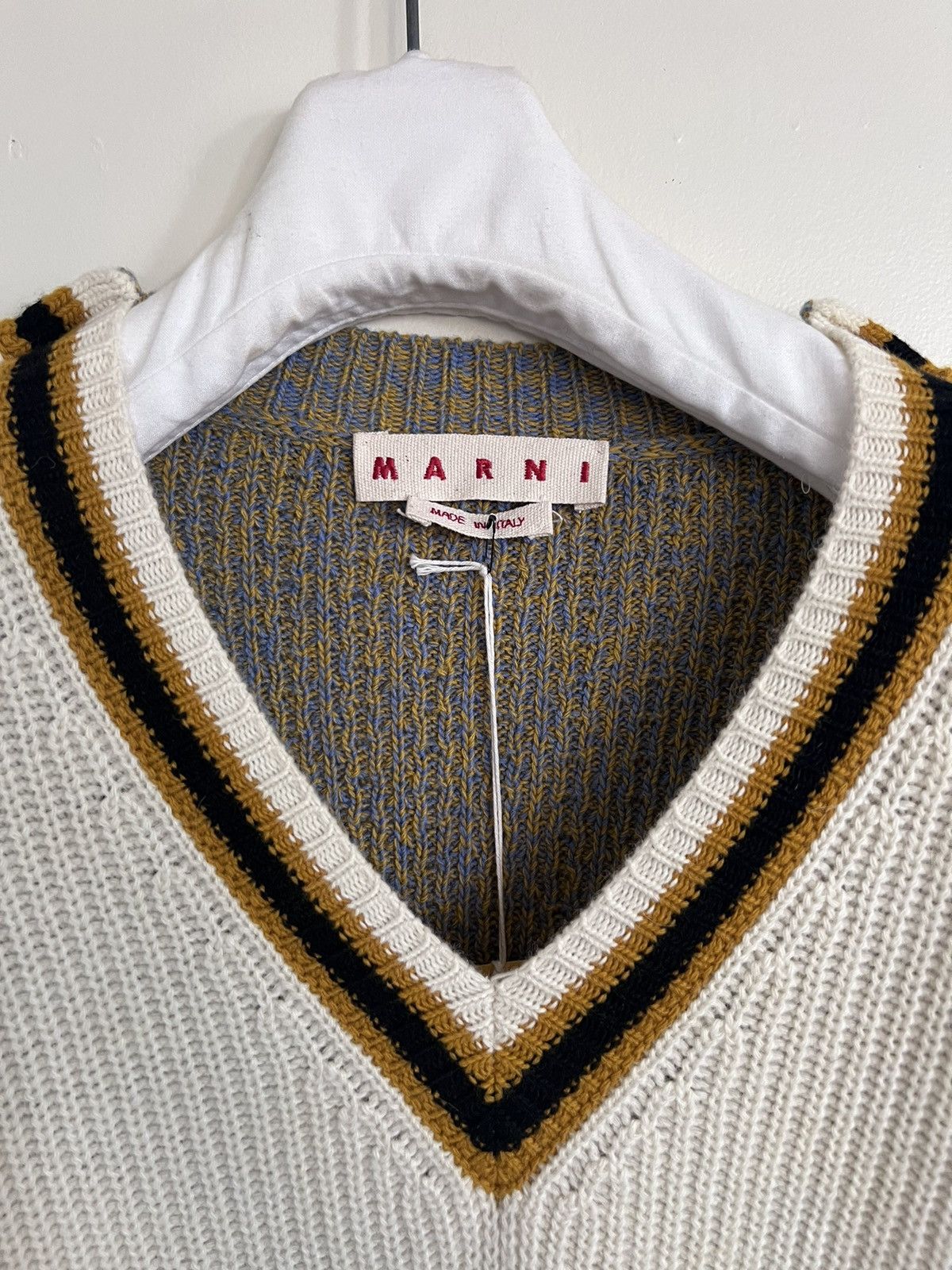 Marni $1.5K Alpaca-blend two-sided “College” sweater/jumper, IT52 Size US L / EU 52-54 / 3 - 4 Thumbnail