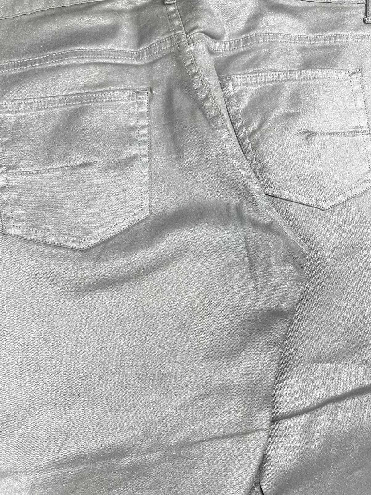 Dior × Hedi Slimane SS06 Dior Homme Silver Metallic Glitter Waxed Coated Jeans Size US 34 / EU 50 - 5 Thumbnail