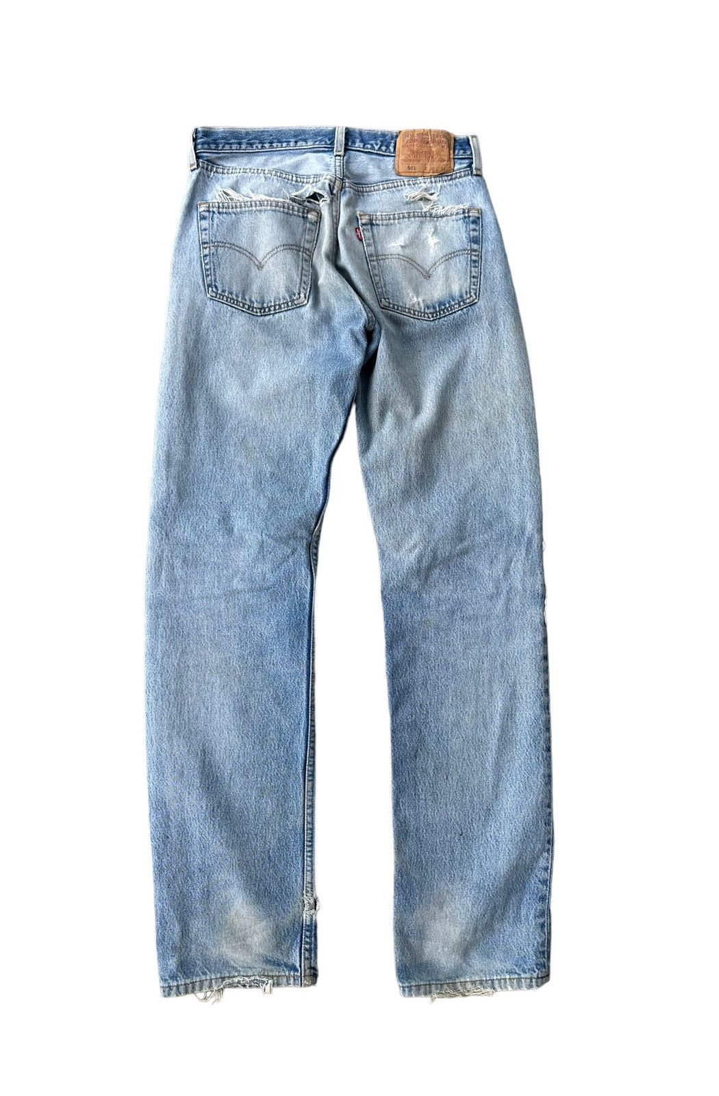 Levi's Vintage Levi’s 501 top button 553 distressed denim jeans Size US 30 / EU 46 - 7 Thumbnail