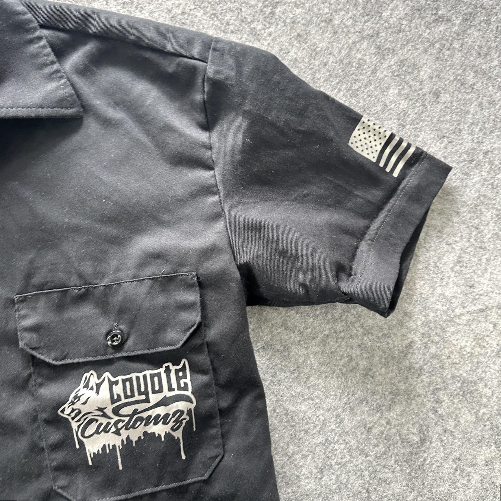 Dickies Dickies Work Shirt Womens Small Black Coyote Customz Shop Graphic Button Up Size S / US 4 / IT 40 - 5 Thumbnail