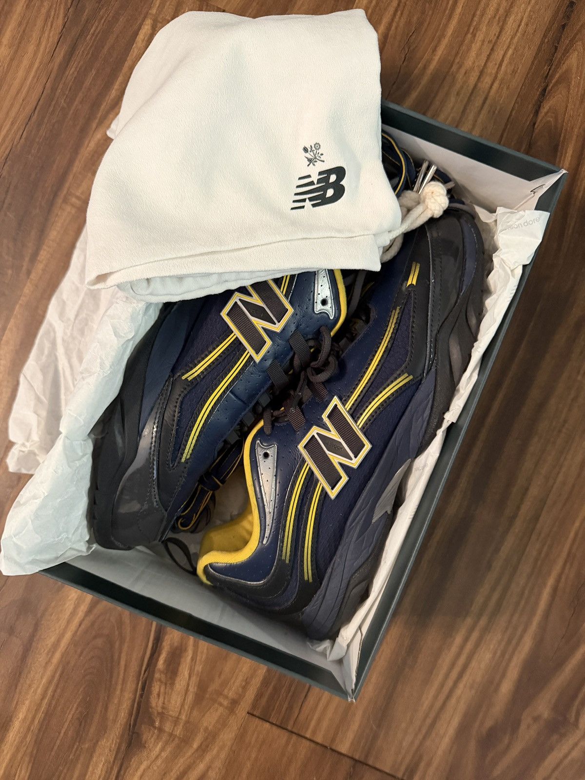 Aime Leon Dore × New Balance New Balance X Aime Loen Dore RC56 Navy Yellow Size US 11.5 / EU 44-45 - 1 Thumbnail