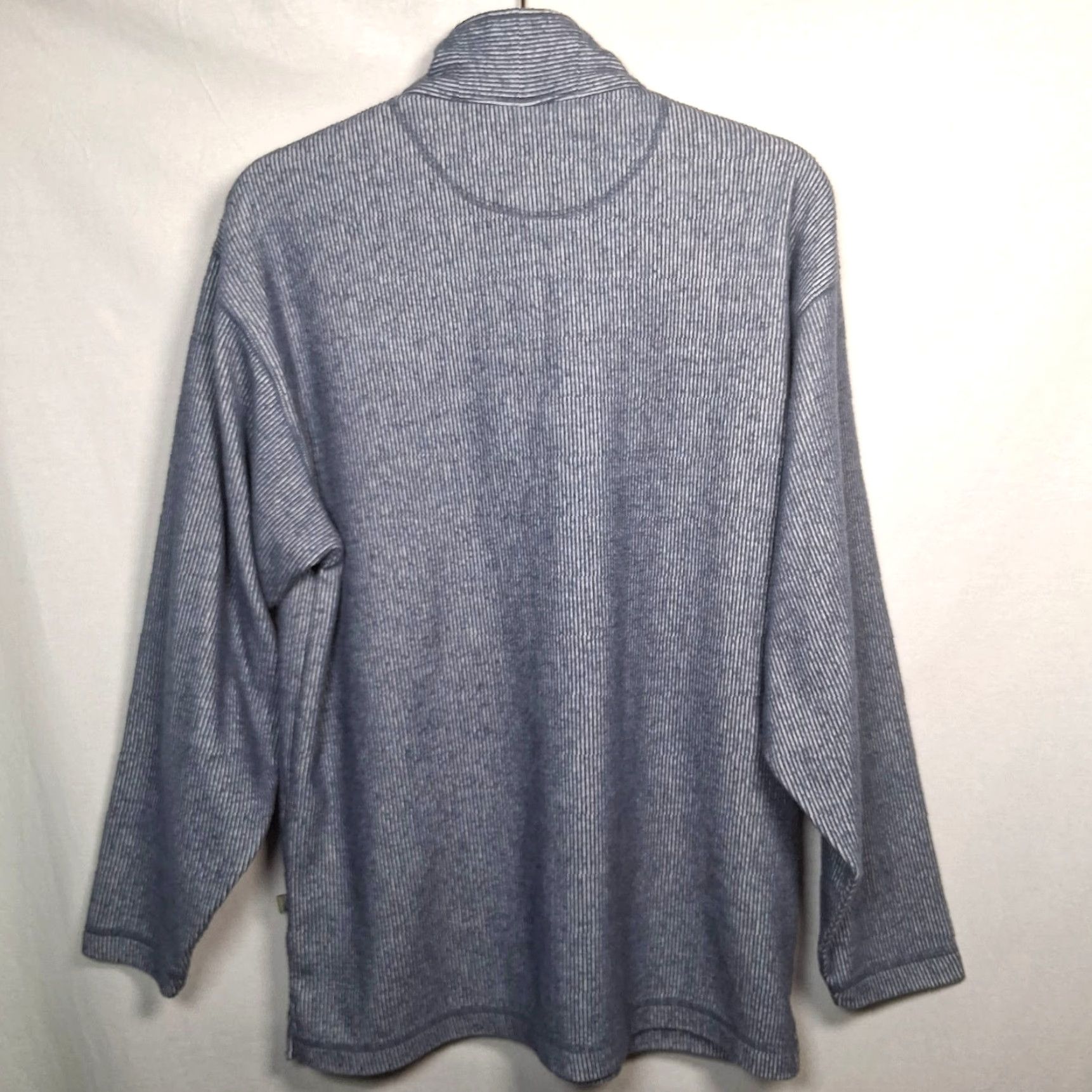 Vintage Vintage Fieldmaster Shirt Men Medium Pullover 1/4 Zip Blue Striped 1990s Regular Size US M / EU 48-50 / 2 - 2 Thumbnail