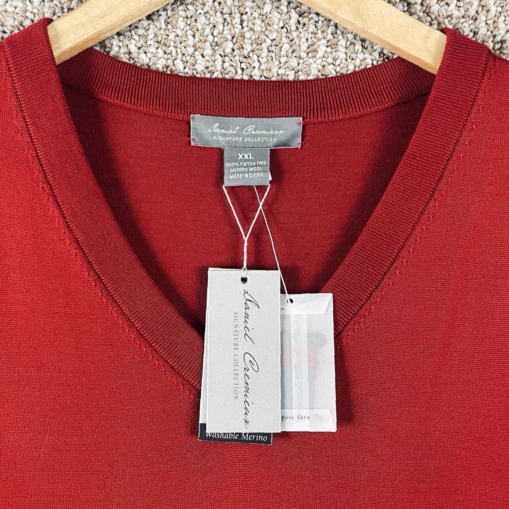 Cremieux Daniel Cremieux Sweater Vest Men’s 2XL 100% Merino Washable Wool Golf NWT 295 Size US XXL / EU 58 / 5 - 2 Thumbnail