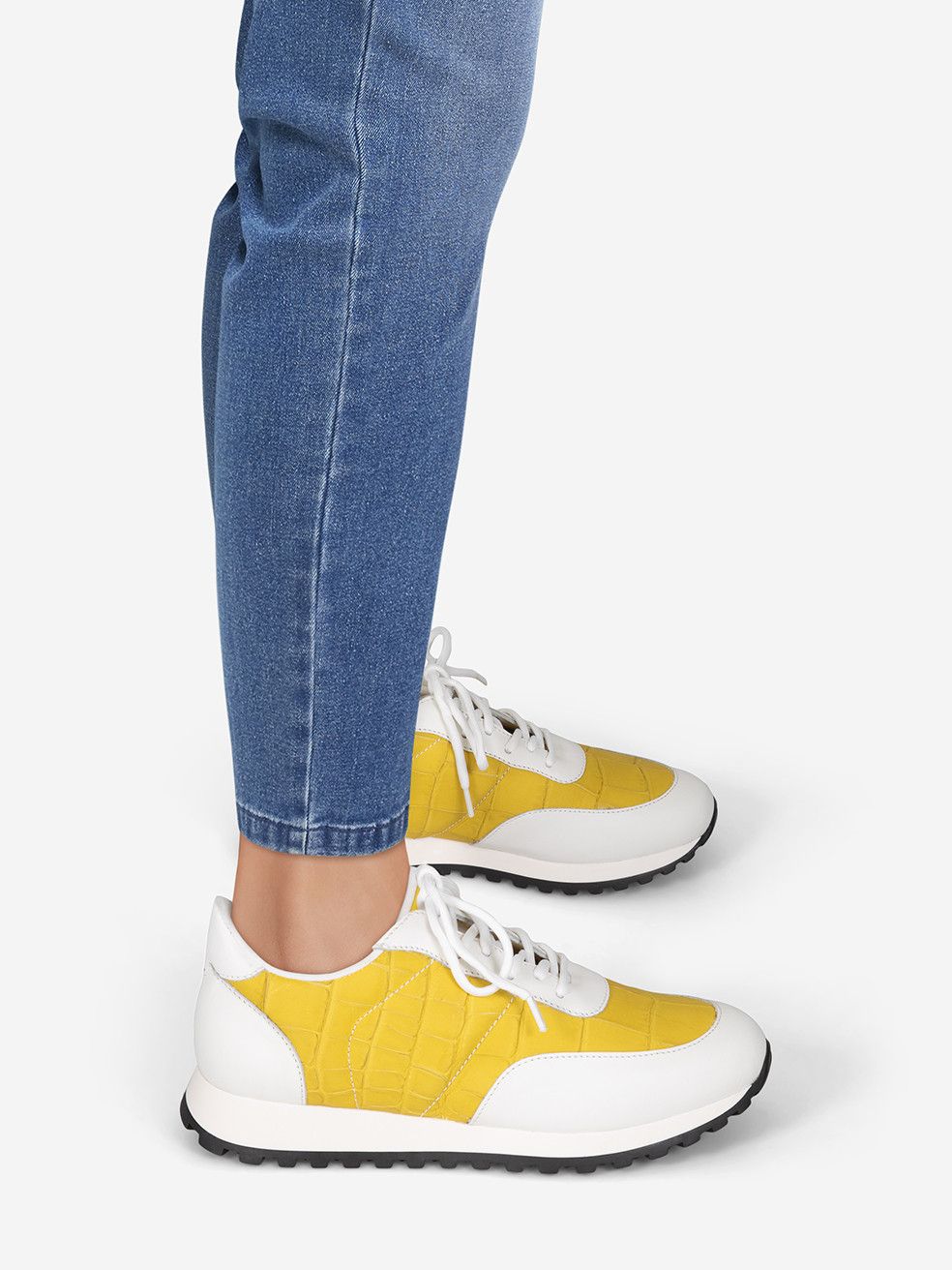 Giuseppe Zanotti Yellow Leather Jimi Running Trainers Size US 9.5 / IT 39.5 - 1 Thumbnail