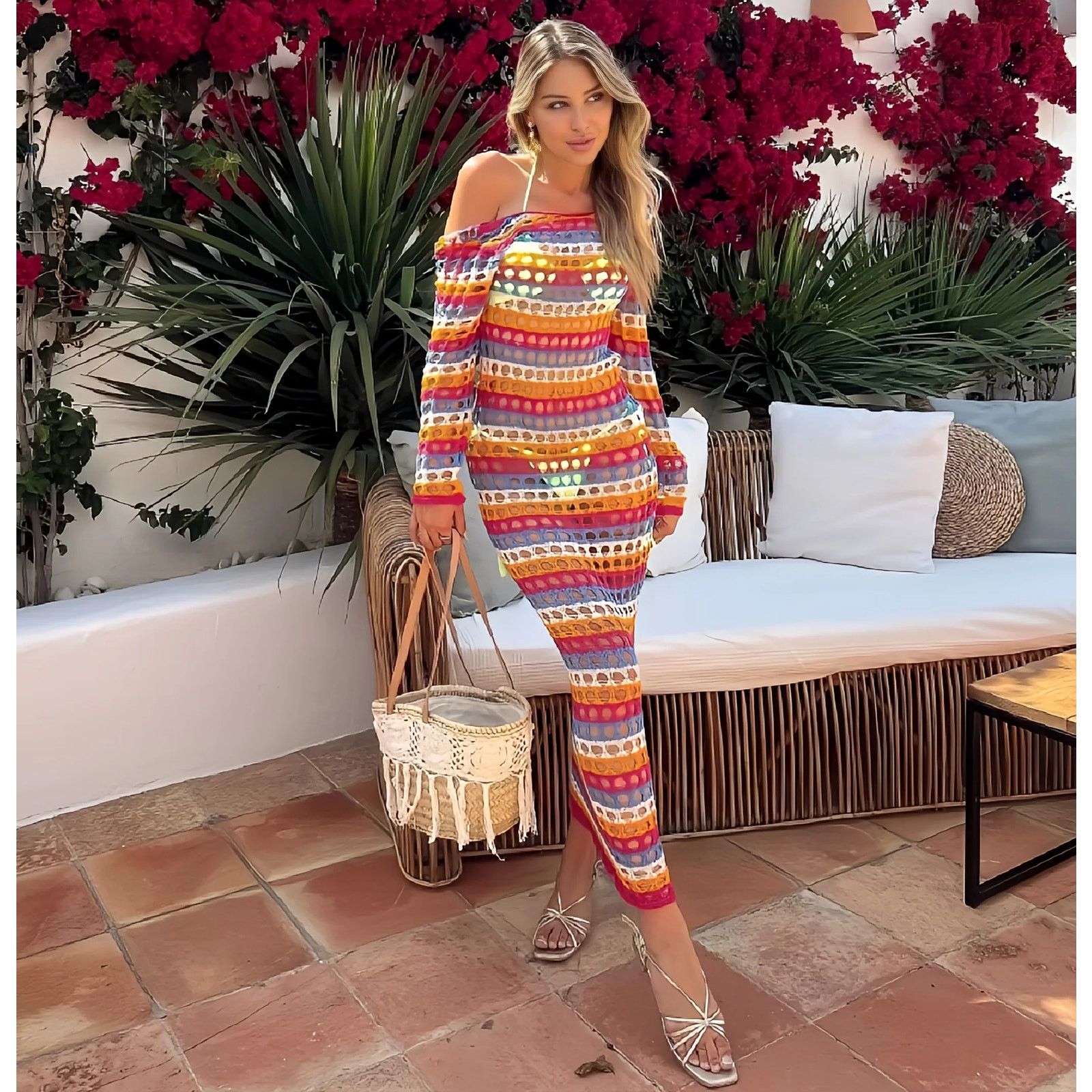 Mango LAST ONE!!! Mango Crochet Maxi Dress Resort Vacation NWT Size M / US 6-8 / IT 42-44 - 13 Thumbnail