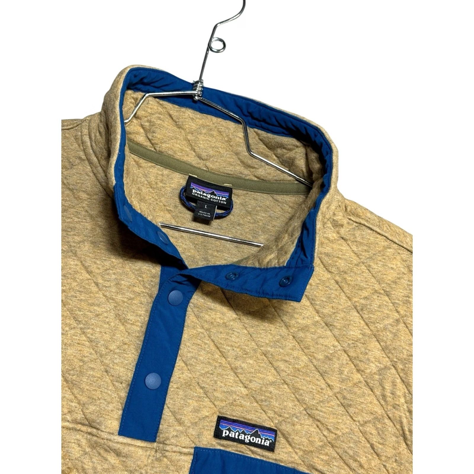 Patagonia Patagonia Quilt Snap-T Pullover Sweater Men Large Beige 1/4 Zip Pockets Logo Knit Mock Neck Vintage: No Size US L / EU 52-54 / 3 - 3 Thumbnail