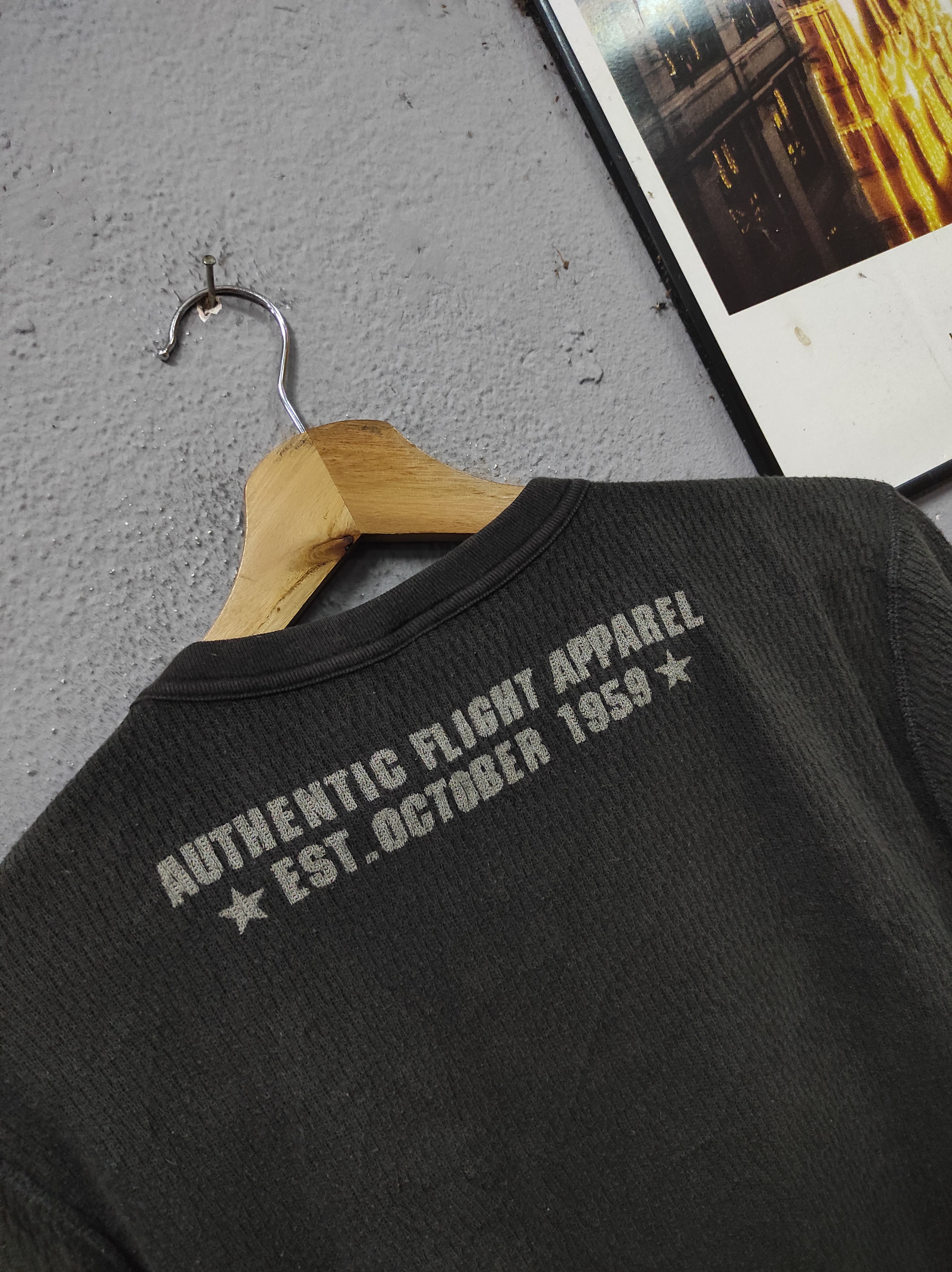 Alpha Industries × Buzz Rickson's ALPHA INDUSTRIES BIG LOGO LONGSLEEVE T-SHIRT Size US M / EU 48-50 / 2 - 4 Thumbnail
