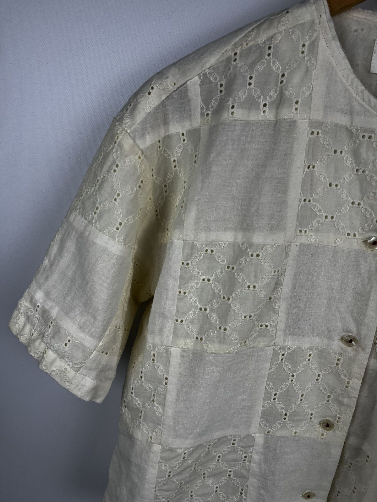 Other Sideline Womens Stella Shirt Buttermilk Patchwork Size S / US 4 / IT 40 - 4 Thumbnail