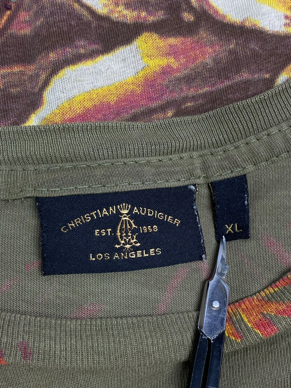 Christian Audigier 🔥 Y2K CHRISTIAN AUDIGIER LAYERED TATTOO DRAGON FLAME PRINT Size US XL / EU 56 / 4 - 19 Thumbnail
