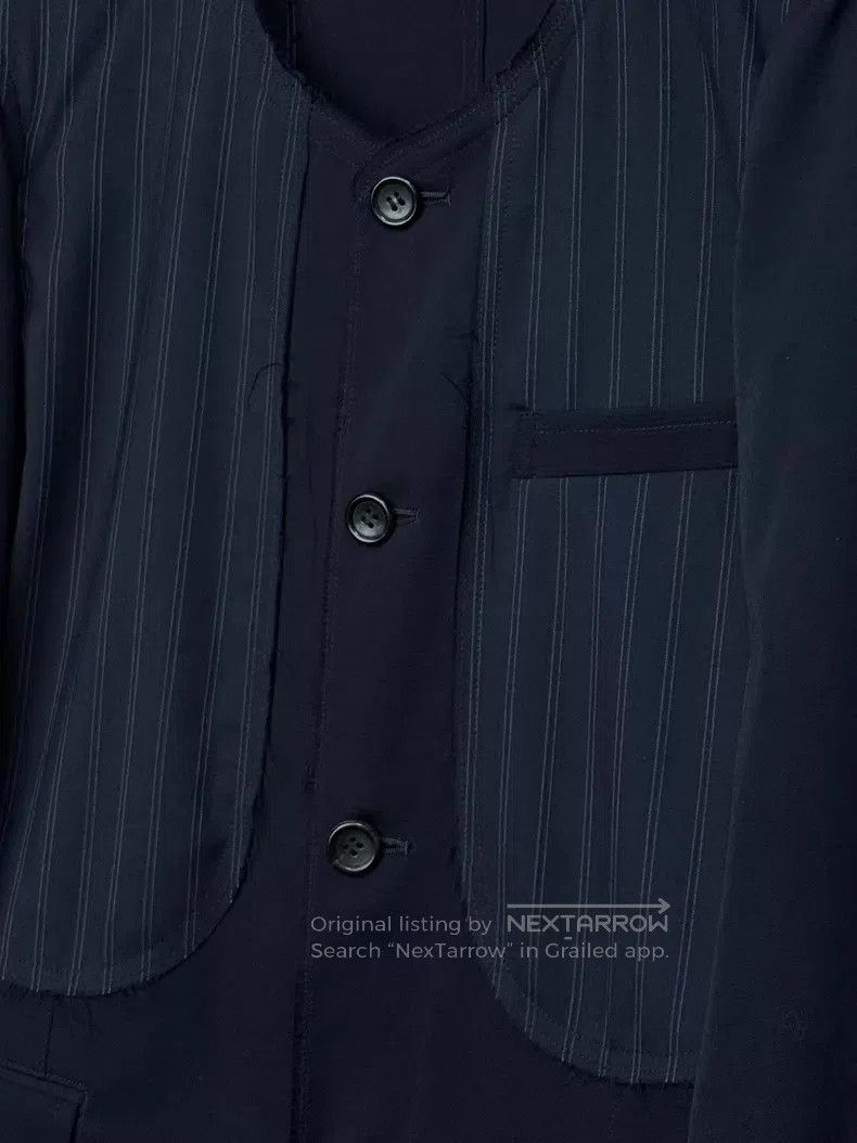Comme des Garcons Comme Des Garcons Deconstructing a ripped striped wool sui Size US M / EU 48-50 / 2 - 7 Thumbnail