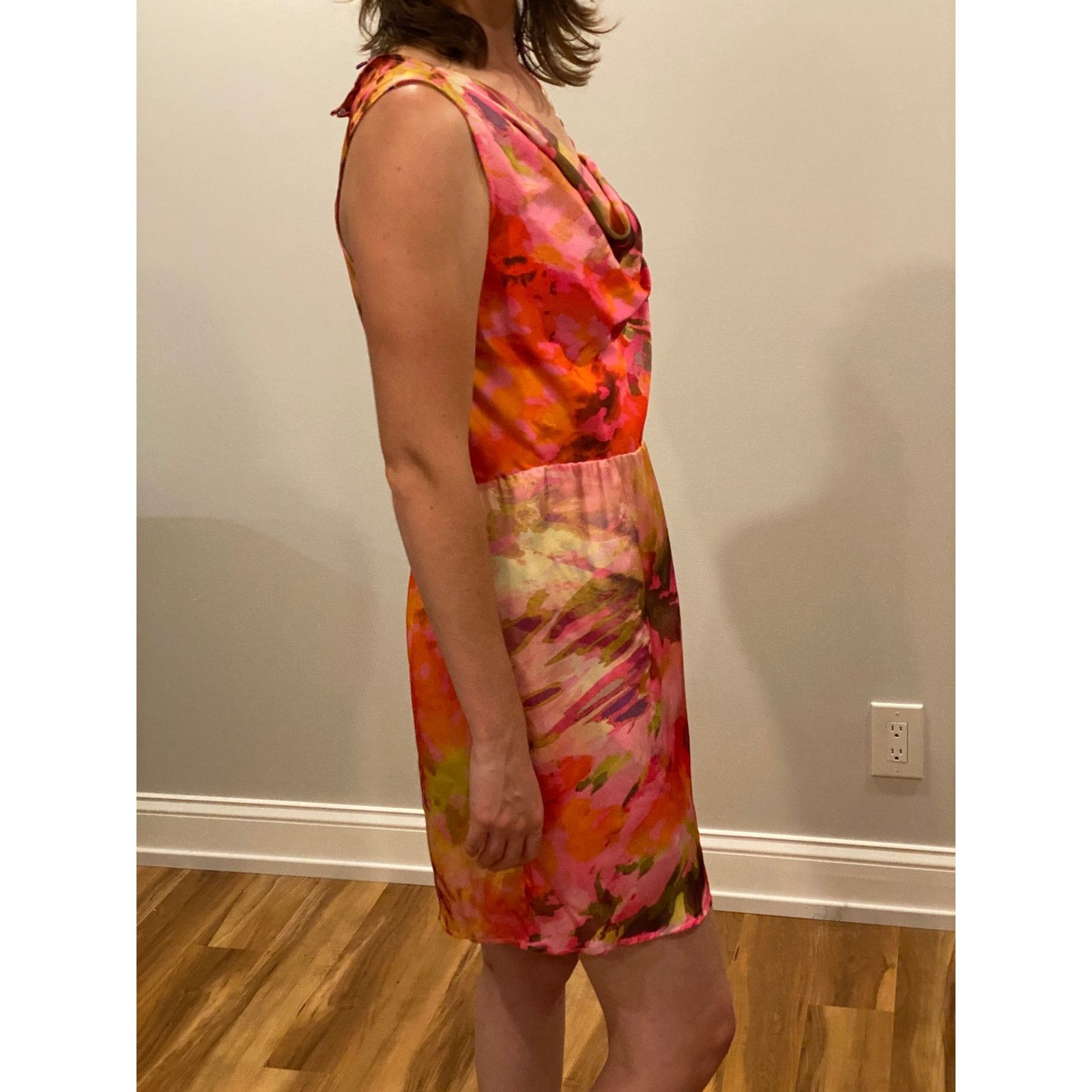 Jennifer Lopez Jennifer Lopez Bold Colorful Watercolor Dress size small Size S / US 4 / IT 40 - 2 Thumbnail