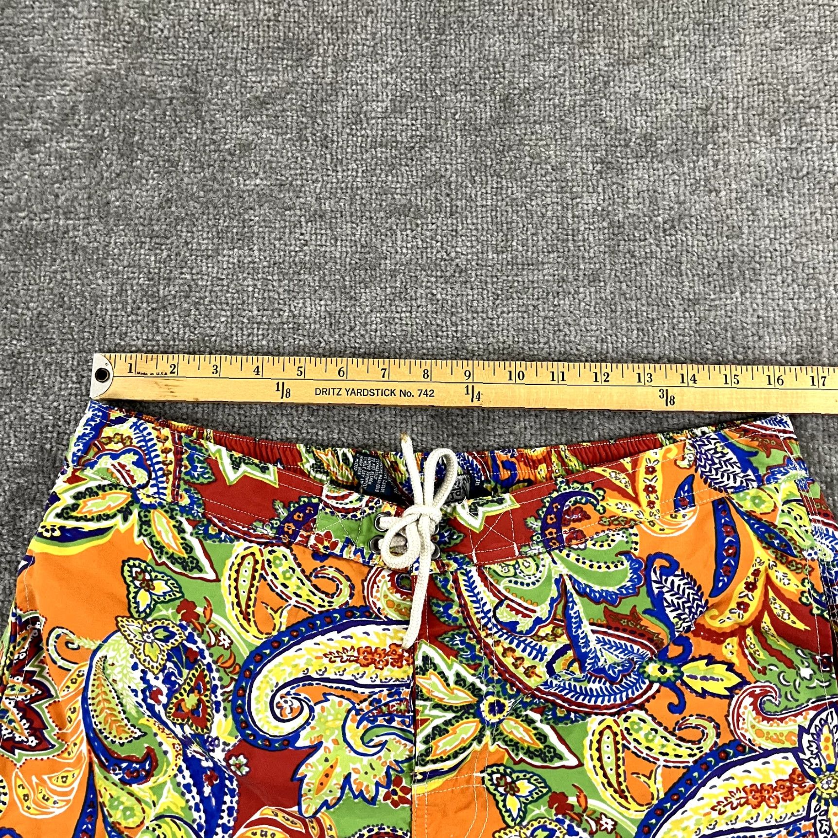 Polo Ralph Lauren POLO RALPH LAUREN Swim Trunks Mens 32 x 7" Unlined Paisley Board Shorts Size US XS / EU 42 / 0 - 4 Thumbnail