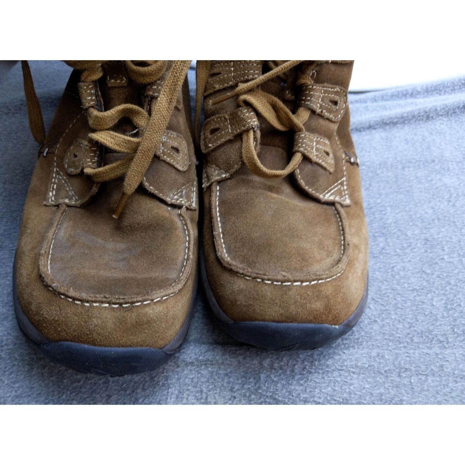 Vintage Bass Summit Snow Boots Womens Size 8 39 Brown Suede Faux Fur Ankle Lace Up Size US 8 / IT 38 - 3 Thumbnail