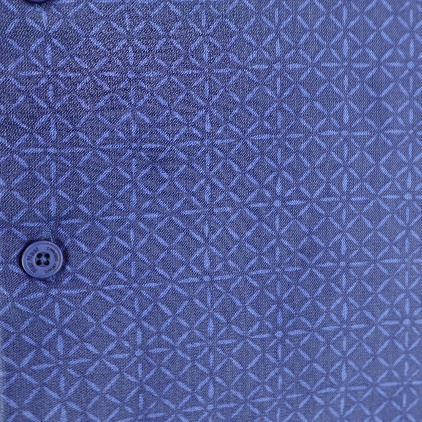 Nat Nast Nat Nast Shirt Mens 2XL Blue Silk Blend Button-Up Camp Luxury Relax Beach Geometric Short Sleeve Collared Button Casual Travel Pockets Size US XXL / EU 58 / 5 - 4 Thumbnail